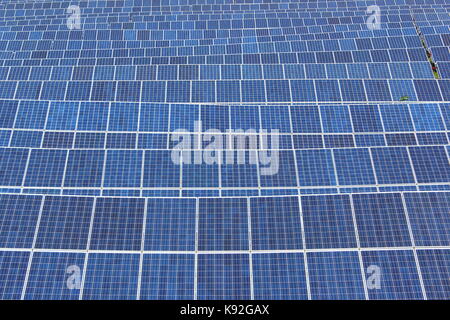 Solar-Panels von einer Photovoltaik-Anlage Stockfoto