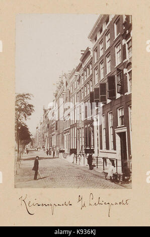 Keizersgracht bij de Leliegracht gezien in de Richting van de Herenstraat Stockfoto
