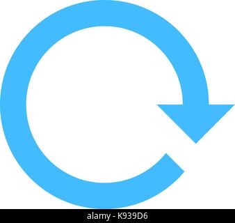 Pfeil Richtung Symbol navigation Button neu laden, aktualisieren, Rotation, Loop, Wiederholung, reset-Piktogramm. Vector Illustration ein grafisches Element Stock Vektor