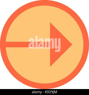 Pfeil Richtung Symbol Kreis in Kreisform. Schnelle und einfache recolorable Form. Vector Illustration ein grafisches Element Stock Vektor