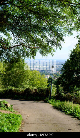 Um Great Malvern, einer kleinen Stadt in Worcestershire England Großbritannien Stockfoto