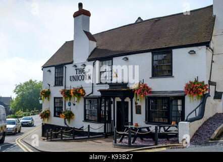 Um Great Malvern, einer kleinen Stadt in Worcestershire England Großbritannien das Einhorn Stockfoto