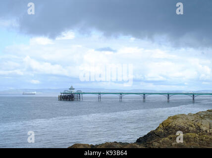 Historische Clevedon Pier, an der Küste von North Somerset UK Stockfoto