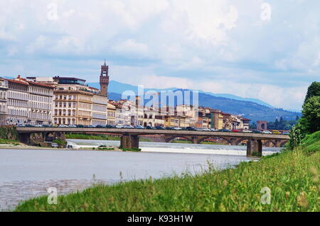 Amerigo Vespucci Brücke Florenz Italien Stockfoto