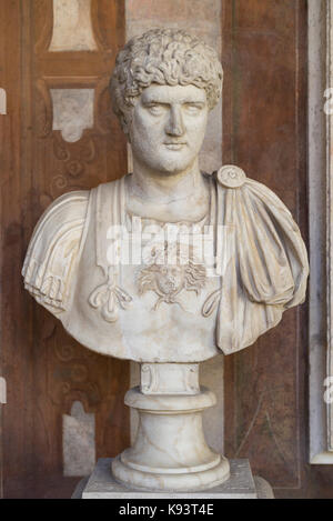 Rom. Italien. Portraitbüste von Römischen Kaiser Lucius Verus (130-169 AD). Palazzo Altemps. Museo Nazionale Romano. Lucius Aurelius Verus Augustus (15. Stockfoto