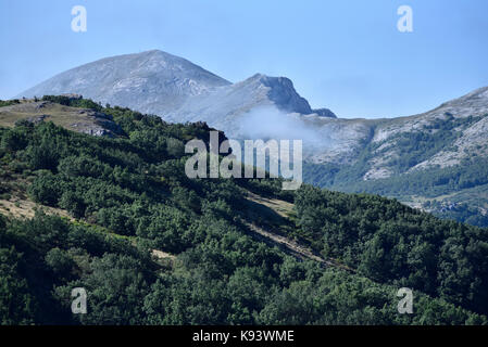 Sierra del brezo vom Pass von Alto de la Varga, Palencia, nördlichen Spanien Stockfoto