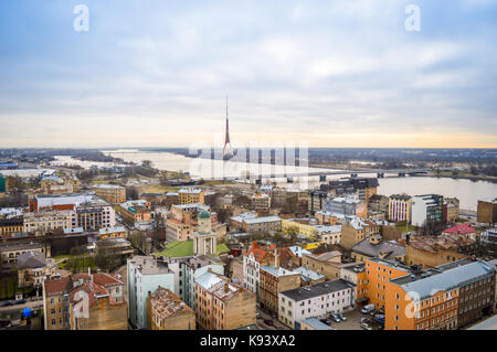 Panorama der Stadt Riga, Lettland Stockfoto