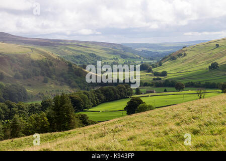 Der Fluss in der Nähe von Littondale Skirfare Halton Gill in den Yorkshire Dales National Park Yorkshire England Vereinigtes Königreich Großbritannien Stockfoto