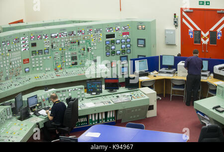 Der Kontrollraum in Hunterston nuklearen B Power Station in West Kilbride, Schottland Stockfoto