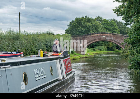 Schmale Boote auf einem Kanal Stockfoto