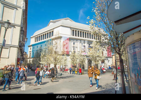 Royal Theater. Isabel II Square, Madrid, Spanien. Stockfoto