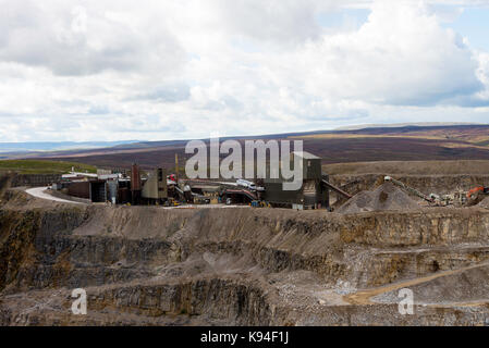 Coldstones Steinbruch auf Greenhow Hill von Coldstones Schnitt in der Nähe von Pateley Bridge North Yorkshire England Vereinigtes Königreich Großbritannien Stockfoto