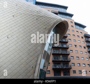 Neuen südlichen Fußgängerzone Eingang, Bahnhof Leeds Stockfoto