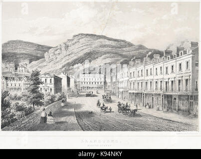 Llandudno, Mostyn Street Stockfoto