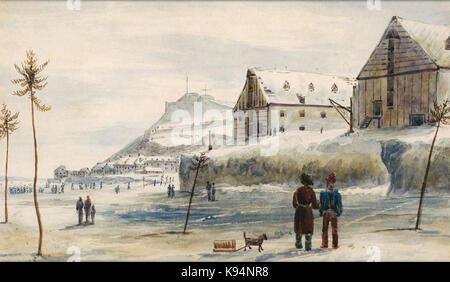 La Citadelle de Quebec Vue du Pont de Glace Stockfoto