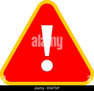 Es in allen ihren Designs verwenden. Flat Style Ausrufezeichen Warnzeichen Aufmerksamkeit" in Dreiecksform. Vector Illustration ein grafisches Element Stock Vektor