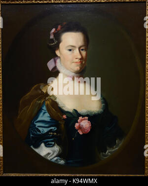 Lydia Lynde von John Singleton Copley, C. 1762, 1764, Öl auf Leinwand montiert auf Masonite New Britain Museum der amerikanischen kunst DSC 09120 Stockfoto