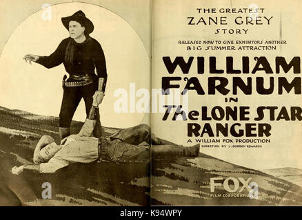 William Farnum im Lone Star Ranger Stockfoto