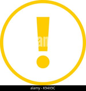 Es in allen ihren Designs verwenden. Thin line style Ausrufezeichen Warnschild Achtung" im Kreis Form. Vector Illustration ein grafisches Element Stock Vektor