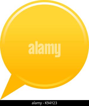 Gelbe flache Karte pin Leerplatz Symbol Kreis Leer Form getrennt. Vector Illustration ein grafisches Element für Web Internet design Stock Vektor