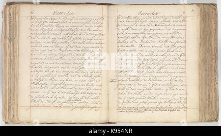 Korte verhandeling van de Gott, Mensch, De Welstand deszelvs KB 75 G 15 Folios 108 V (links) und 109 r (rechts) Stockfoto