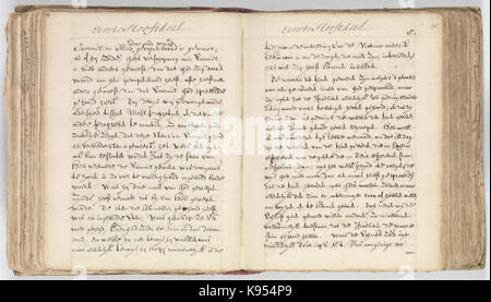 Korte verhandeling van de Gott, Mensch, De Welstand deszelvs KB 75 G 15 Folios 117v (links) und 118 r (rechts) Stockfoto