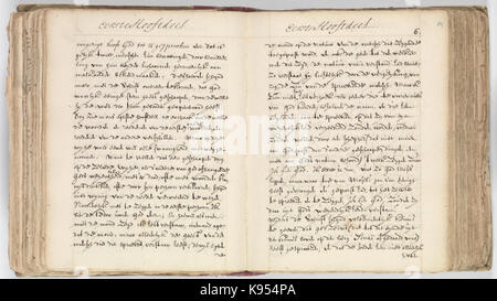 Korte verhandeling van de Gott, Mensch, De Welstand deszelvs KB 75 G 15 Folios 118v (links) und 119 r (rechts) Stockfoto