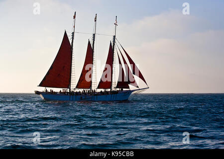 Tall Ship american Pride aus Dana Point Harbor, CA USA. Dieses 3-Mast Schoner wurde im Jahre 1941 erbaut, ursprünglich als 2-Mast chooner-Dragger" ein Stockfoto