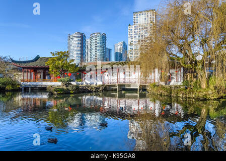 Dr. Sun Yat Sen Park und Gärten, Chinatown, Vancouver, British Columbia, Kanada Stockfoto