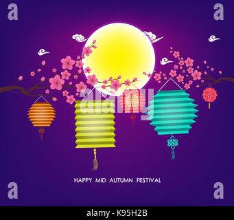 Chinesische mid Autumn Festival grafik design Stock Vektor