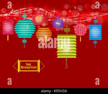 Hintergrund für die Traditionellen Chinesischen Mid Autumn Festival Stock Vektor