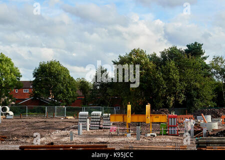 Baustelle für das Gehäuse vorbereitet. Stockfoto