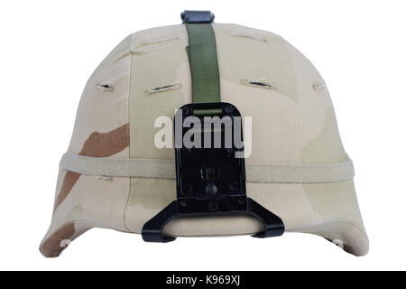 Armee kevlar Helm isoliert Stockfoto