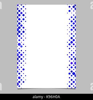 Abstrakte Kreis Muster seite Hintergrund Vorlage - vektorgrafik von Dots in blauen Farbtönen für Flyer, Karten Stock Vektor