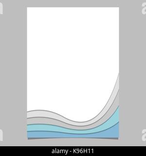 Plakat, Broschüre Vorlage aus gebogenen Streifen Schichten - Vektor Briefpapier Design mit 3D-Effekt Stock Vektor