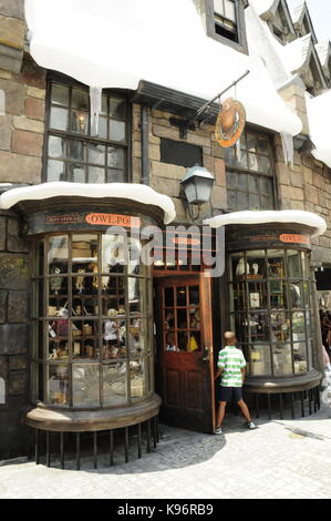 Hogsmeade Dorf, die magische Welt von Harry Potter, Universal Studios, Florida, USA Stockfoto