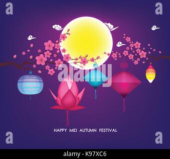 Chinesische mid Autumn Festival grafik design Stock Vektor