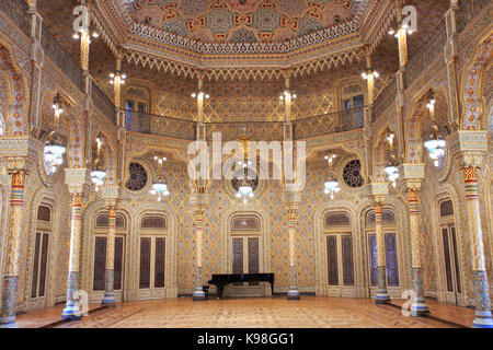 PORTO, PORTUGAL - Juli 07, 2017: Die Börse Palace (Palacio da Bolsa) im arabischen Raum. Der Palast wurde im 19. Jahrhundert von der Stadt erbaut Stockfoto