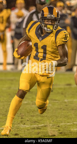 Los Angeles Rams wide receiver Tavon Austin (11) am Donnerstag, 21. September 2017, in Levis Stadion in Santa Clara, Kalifornien. Die Rams besiegten die 49ers 41-39. Al Golub/CSM Stockfoto