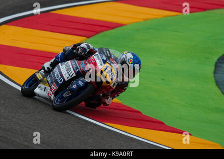 Alcañiz, Spanien. 22 Sep, 2017. #95 Jules Danilo (Fra) Marinelli Rivacold Scharfschützen Honda in der freien Praxis der Aragon Motorrad Grand Prix, Stromkreis der Motorland, Alcañiz, Spanien. Freitag, 22 September, 2017. Credit: Gtres Información más Comuniación auf Linie, S.L./Alamy leben Nachrichten Stockfoto