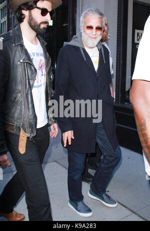 New York, NY, USA. 22 Sep, 2017. Yusuf Islam am Bau reihe Förderung seiner neuen Der Lachende Apple in New York City Records am 22. September 2017. Credit: Rw/Medien Punch/Alamy leben Nachrichten Stockfoto