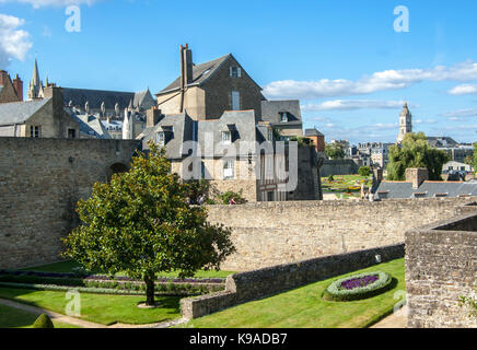 Das hintere Tor (porte Poterne) in die Wälle, Vannes, Morbihan, Bretagne, Frankreich Stockfoto