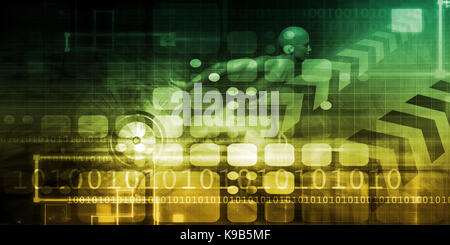 Datenschutz und einem Sicherheits-Center-Netzwerk Stockfoto