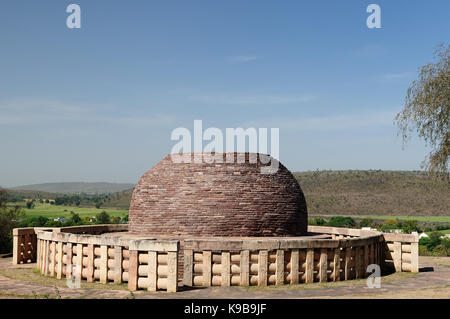 Buddhistische Stupa in Sanchi, Madhya Pradesh, Indien Stockfoto