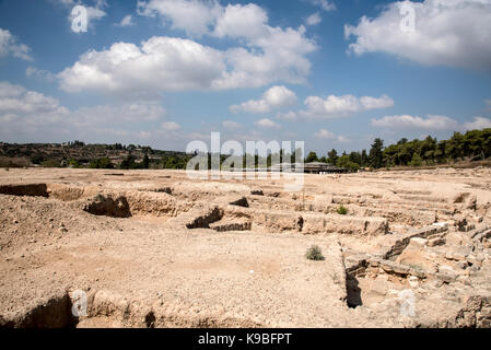 Israel, Galiläa, Zippori National Park ein mishnaic-zeitraum Stadt mit zahlreichen Mosaiken allgemeine Ansicht der Ruinen Stockfoto