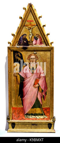 Saint Stephen (Spitze: Kreuzigung mit der Jungfrau eine St Johannes der Evangelist. ) Spinello di Lucca - Spinello Aretino 1350 - 1410 Italienische Maler von Arezzo, Stockfoto