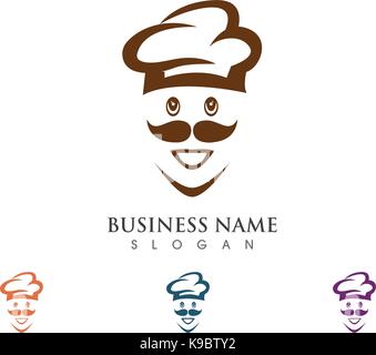 Hat Koch logo template Vector Illustration Stock Vektor