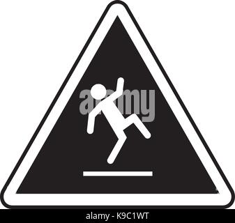 Rutschiger Boden Warnschild Stock Vektor