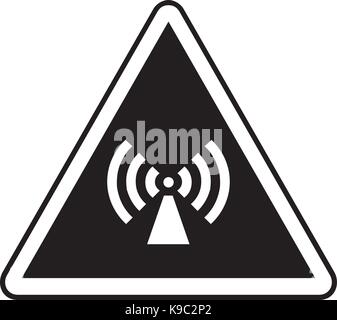 Nichtionisierende Strahlung Warnzeichen Stock Vektor