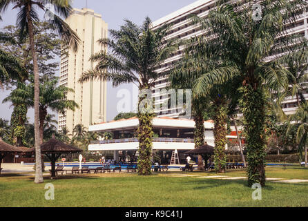 Abidjan, Elfenbeinküste, Cote d'Ivoire. Hotel Ivoire. Stockfoto